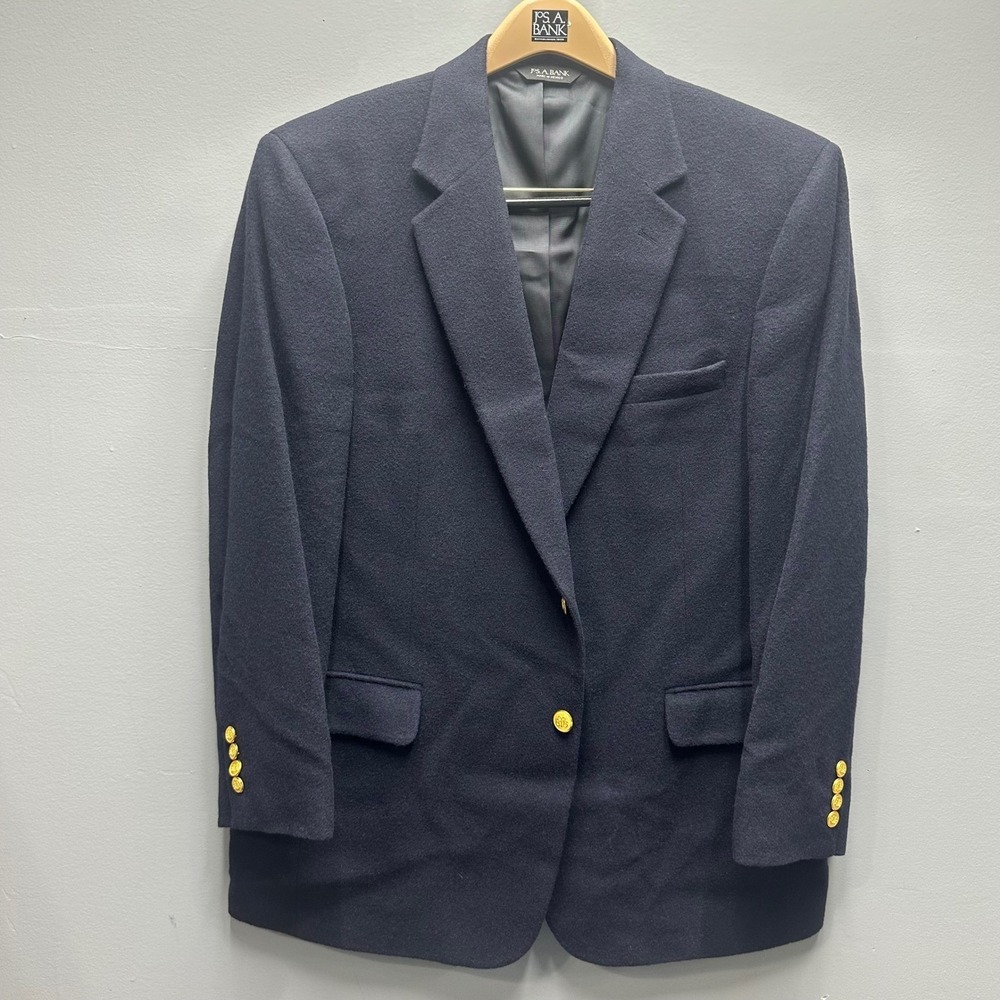 Jos A Bank Executive Collection 100% Camel Hair Blazer Navy 44R New With Tags